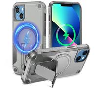 Tuvror Magnetica Funda para iPhone 13/ iPhone 14 [Compatible con MagSafe] Soporte Incorporado, Protección Militar contra Caídas, Funda Robusta Antichoque para iPhone 13 /iPhone 14, Grey