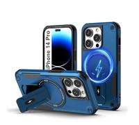 Tuvror Magnetica Funda para iPhone 14 Pro [Compatible con MagSafe] Soporte Incorporado, Protección Militar contra Caídas, Funda Robusta Antichoque para iPhone 14 Pro, Azul