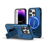 Tuvror Magnetica Funda para iPhone 14 Pro MAX [Compatible con MagSafe] Soporte Incorporado, Protección Militar contra Caídas, Funda Robusta Antichoque para iPhone 14 Pro MAX, Azul