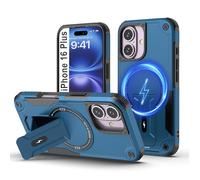 Tuvror Magnetica Funda para iPhone 16 Plus [Compatible con MagSafe] Soporte Incorporado, Protección Militar contra Caídas, Funda Robusta Antichoque para iPhone 16 Plus, Azul