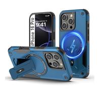 Tuvror Magnetica Funda para iPhone 16 Pro [Compatible con MagSafe] Soporte Incorporado, Protección Militar contra Caídas, Funda Robusta Antichoque para iPhone 16 Pro, Azul
