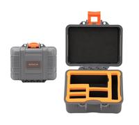Tuvzylory Mini caja de almacenamiento para OSMO ACTION 5Pro/4/3 - Funda protectora compacta resistente al agua, bolsa de almacenamiento de seguridad para cámaras y accesorios, color gris con cierre de