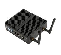 TUWEI Mini PC Industrial, DDR4 8G CPU J4125 Mini PC con Disipación de Calor 100-240 V Prevención de Polvo para Equipos Industriales para 7 10 (CPU J4125+DDR4 8G+SSD 128G Enchufe