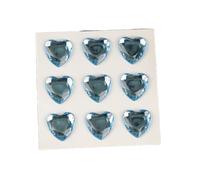 tuwiwol 10 hojas de pegatinas de diamantes de imitación, calcomanías acrílicas a mano, etiquetas artesanales autoadhesivas tridimensionales para tarjetas de maquillaje de guitarra, Azul claro