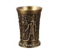 tuwiwol Accesorios creativos para vasos de chupito egipcios vintage, duraderos y elegantes para cenas elegantes. Vasos de chupito para vino, accesorios para, Ramsés bronce, 4.2 x 6.2 cm