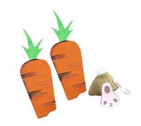 tuwiwol Adornos de jardín de Pascua primera calidad, juego decoración exterior que incluye trasero conejo y zanahorias, garantizando resistencia al desgaste, 1 conejo 2 zanahorias