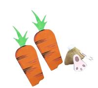 tuwiwol Adornos de jardín de Pascua primera calidad, juego decoración exterior que incluye trasero conejo y zanahorias, garantizando resistencia al desgaste, 1 conejo 3 zanahorias