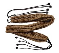 tuwiwol Cuerda de cáñamo trenzada hecha a mano fina para decoración de accesorios, cuerda de mimbre hecha a mano, decoración de cuerda de mimbre, mimbre tejido, negro