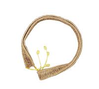 tuwiwol Cuerda de cáñamo trenzada hecha a mano fina para decoración de accesorios, cuerda de mimbre hecha a mano, decoración de cuerda de mimbre, mimbre tejido, amarillo