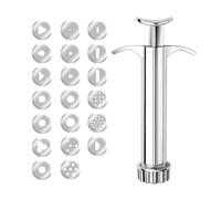 tuwiwol Extrusora de arcilla de cerámica acero inoxidable, herramienta creativa que transforma proyectos arcilla sin esfuerzo con 20 boquillas, extrusora mano, suministros arte hechos a mano para