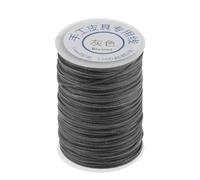 tuwiwol Hilo de cera plano para reparación de costuras, hilo resistente para coser cojines y edredones, diámetro aproximado: 1 mm, 150 D, para cuero encerado, Gris