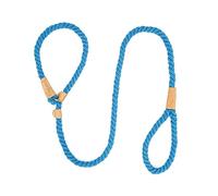tuwiwol Plomo de Cuerda Trenzada Gruesa - Hebilla de Cuero de límite Ajustable para un fácil manejo y Control Durante Las Caminatas Algodón, Azul eléctrico