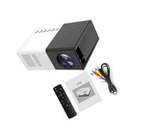tuwiwol Proyector práctico Profesional 1000 lúmenes 480x360 píxeles Proyectores LED de 3,5 mm Proyector de Reproductor Multimedia pequeño 1080P, Negro