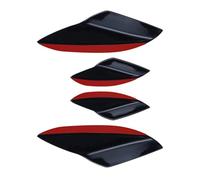 tuwiwol Tiras de alerones anticolisión de goma suave y duraderas para parachoques que mejoran con estilo el aspecto exterior del coche, pegatinas difusoras para labios, Negro