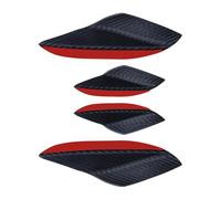 tuwiwol Tiras de alerones anticolisión de goma suave y duraderas para parachoques que mejoran con estilo el aspecto exterior del coche, pegatinas difusoras para labios, Patrón fibra carbono