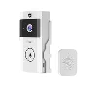 tuwiwol Videoportero inalámbrico con energía Solar y Timbre bidireccional con cámara WiFi inalámbrico ABS para Exteriores, Timbre de la Puerta