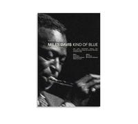 TUWQYEQ Póster de Miles Davis Kind of Blue de 1959 para pared, diseño de lienzo estético, pintura vintage para habitaciones, 30 x 45 cm, estilo sin marco