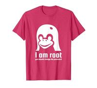 Tux Linux Pingüino I en Root Change The Password G amiseta, Hombre, Rojo Jaspeado, 3XL