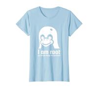 Tux Linux Pingüino I en Root Change The Password G amiseta, Mujer, Azul Bebé, XL