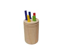 TUXCAXI Juguetes para el reconocimiento de Colores para bebés,Tipo+3 | aprendizaje activo y el juego. Rompecabezas de Para madera para niños con taza de clasificación de colores.