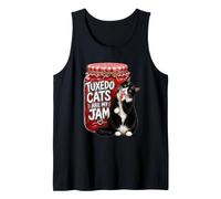 Tuxedo Cats Are My Jam Funny Kitten Lovers Mamás Papás Camiseta sin Mangas
