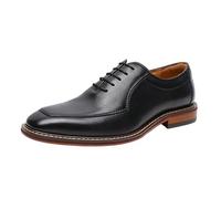 Tuxedo Dress Formal Shoes for Men Top-Grain Leather Lace-up Pointed Toe Non Slip Business Wedding(Noir,42 EU)