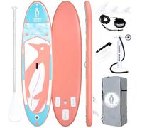Tuxedo Sailor Tabla Paddle Surf Hinchable, Tabla Sup Hinchable con Accesorios, Padel Surf para Adultos y Jóvenes, Stand Up Paddle Board (Blue & Pink)