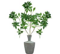 Tuxiaobu Plantas artificiales de 39 pulgadas, tallos largos de ramita de ficus sintética para arreglos florales de bodas, fiestas, ramas de eucalipto artificiales, hojas verdes para relleno de jarrón