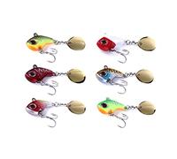 TUXIBIN 6 Piezas señuelos de pesca, señuelos artificiales, señuelos de pesca para perca, trucha, lucio, lucioperca, bagre, Kits de Señuelos, señuelos de pesca spinning mar