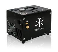 TUXING Pcp Compresor de Aire,Libre de Aceite/Agua,Transformador/Sistema de Drenaje Incorporado,Alimentado por Coche 12V DC o Casa 220V AC con Adaptador (Incluido),Bomba para Rifles de Aire