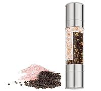 Tuxioabu - Salero 2 en 1, molinillo de sal y pimienta, ajustable manualmente del Himalaya, molinillo de pimienta, molinillo de pimienta, molinillo de especias para barbacoa y cocina