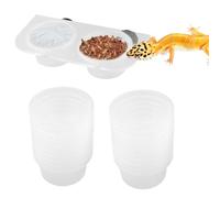 Tuxuseo Alimentador para Dragón Barbudo,Plato De Comida para Geckos con Montaje Magnético | Recipiente Accesorio para Premios Fácil de Limpiar para Camaleones Tortugas Terrestres Acuáticas Dragones