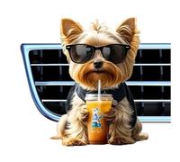 Tuxuseo Ambientador para coche, clips de ventilación, acrílico plano, divertido difusor de fragancia, lindo perro difusor para coche mujeres viaje de verano viaje vacaciones van viajeros