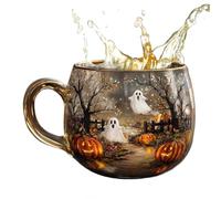 Tuxuseo Copas De Vidrio Halloween | Taza De Café De Halloween | Taza Estampada Moderna Para Té Bebidas Agua Caliente Bebidas Frías Leche Viaje