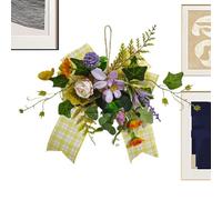 Tuxuseo Coronas de Interior para Decorar el hogar,Decorativo Rústico - Corona Floral de Primavera - para Interior Exterior Ventana Entrada Pared Chimenea Jardín Porche Pascua Boda