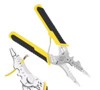 Tuxuseo Crimpadora De Cables - 8 en 1 Alicate Manual de Crimpar | Alicates de Crimpar para Uso Intenso y Trabajos Pesados - Para Pelar Cortar Cableado Y Afeitar Cables Eléctricos Y Reparaciones Del