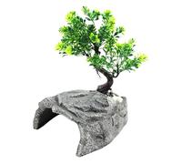 Tuxuseo Cueva de piedra para reptiles | Escondite de terrario para lagartos y serpientes | Ideal para todos los reptiles, perfecto para terrarios, acuarios y lugares de sol