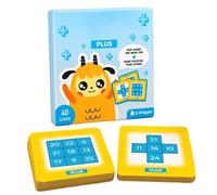 Tuxuseo Juego de adición de matemáticas | 40 hojas de aritmética educativa de aprendizaje | Tabla de adiciones de tarjetas de papel juguetes - para guardería, aula, , escuela, niñas, niños en