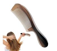 Tuxuseo Peines de cuerno para mujer, peine de cuerno de búfalo, cepillo de dientes anchos, peine de cuerno antiestático natural, masaje de barba de hueso hecho a mano, cuidado de la salud para hombres