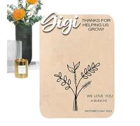 Tuxuseo Placa de flores con huella de mano | Gracias por tu apoyo al crecer | Flores personalizadas para abuela con de manos infantiles - Decoración para el Día de la Madre