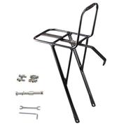 Tuxuseo Portaequipajes Delantero - Soporte De Montaje Delantero Para Bicicleta - Soporte De Montaje Para Bolsa, Horquilla, Crucero, Almacenamiento, Cesta De Viaje, Desplazamientos Diarios Y Transporte