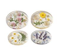 Tuxuseo Posavasos, Posavasos de Vidrio Transparente Secos, decoración de Mesa - 2D Antideslizante Posavasos para Bebidas Calientes - para Sala de Estar, Cocina, Bar, Mesa de Comedor, mesita de