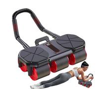 Tuxuseo Rueda Abdominal | Rodillo Abdominal Entrenamiento con Rebote Automático,Incluye Rodilleras y Mangos Antideslizantes para Gimnasio Hogar Hombres Mujeres Adultos Adolescentes