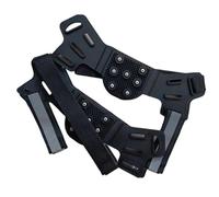 Tuxuseo -Spicos - 7 púas antideslizantes ajustables | Agarre para zapatos con rayas reflectantes | Para viajes al aire libre de invierno senderismo montañismo