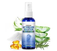 Tuxuseo Spray para piercing y cuidado posterior, 60 ml, solución para limpieza de piercings, para irritación nasal, cuidado de heridas, eliminación de golpes, abdomen, cuerpo, cartílago y ombligo