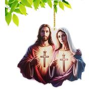 Tuxxjzm acrílicos de Jesús para Coche, decoración de Coche de la Natividad de Jesús, Festivo de Navidad, decoración Religiosa del Nacimiento de Jesús para Decoraciones cristianas