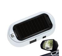 Tuxxjzm - Alarma antirrobo para coche, falsa luz de alarma de coche, luz intermitente LED con energía solar - productos de seguridad automotriz, dispositivo antirrobo de coche, sistemas de alarma