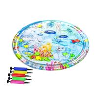 Tuxxjzm Alfombrilla de agua para gatos, tapete sensorial de agua para mascotas, juguete interactivo para mascotas para interiores y exteriores, almohadilla de refrigeración para un juego fresco y