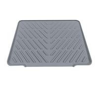 Tuxxjzm Alfombrilla de drenaje de silicona para mostrador, escurridor de platos, tapete de secado antiderrames, almohadilla higiénica de secado rápido para utensilios de cocina