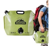 Tuxxjzm Almacenamiento de Agua para Camping, contenedor de Agua Plegable de 8 L, de hidratación portátil con Grifo Ajustable para Mochila al Aire Libre, Deportes, Ciclismo, Viajes, Coche,